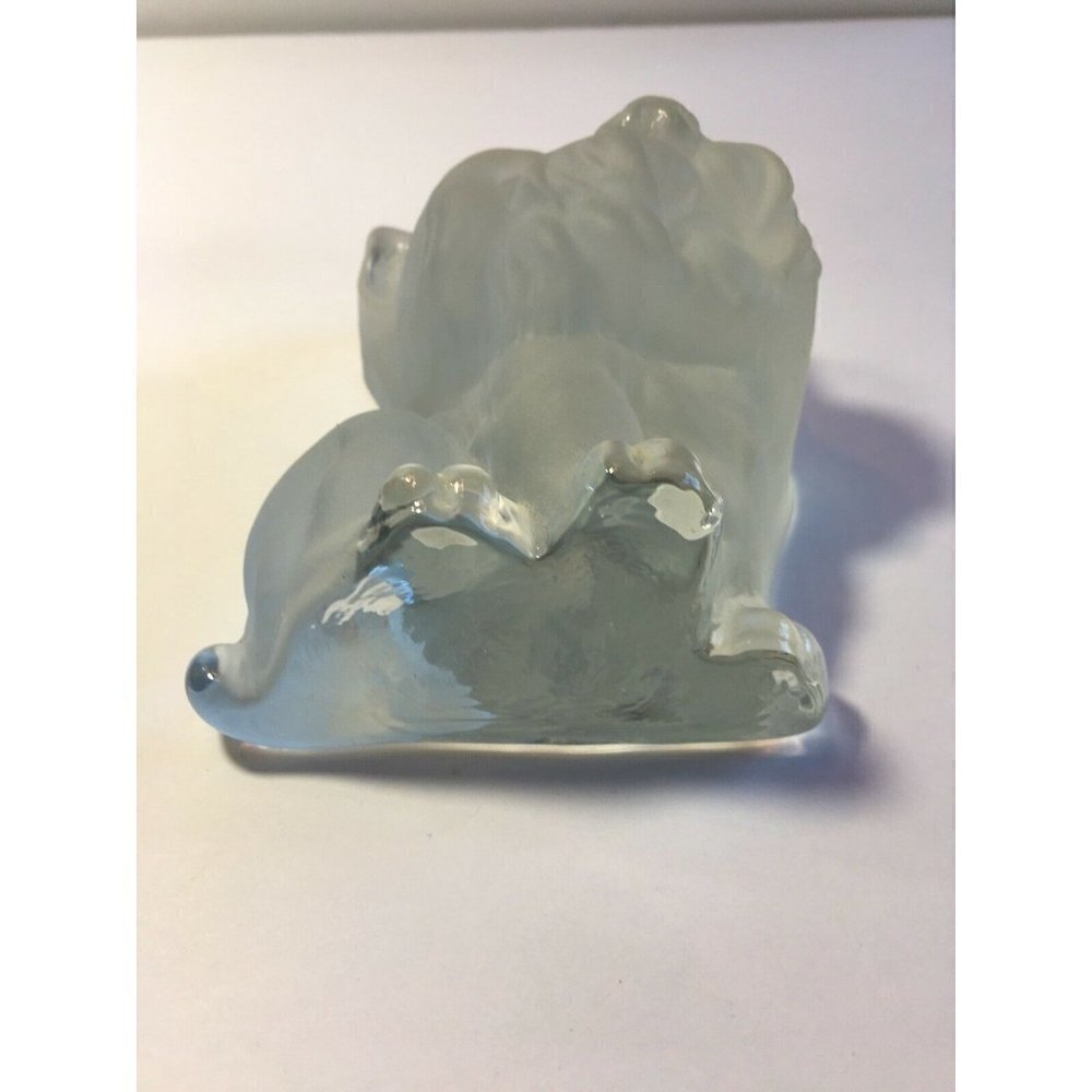 VIKING Frosted Glass Scottie Dog Bookend Figurine Paperweight 5.5” Puppy Terrier - Picture 6 of 7